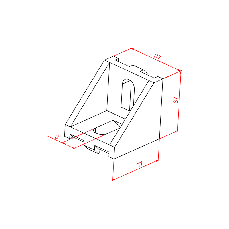 S8 Kampinė jungtis plati 40x40
