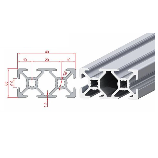 20X40 S6 Aliuminis profilis