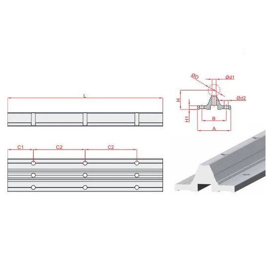 Ø16 Veleno atramos profilis (perforuotas) (3m.)