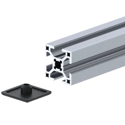 Aliumninio 30x30 mm profilio galinis dangtelis, juodas.