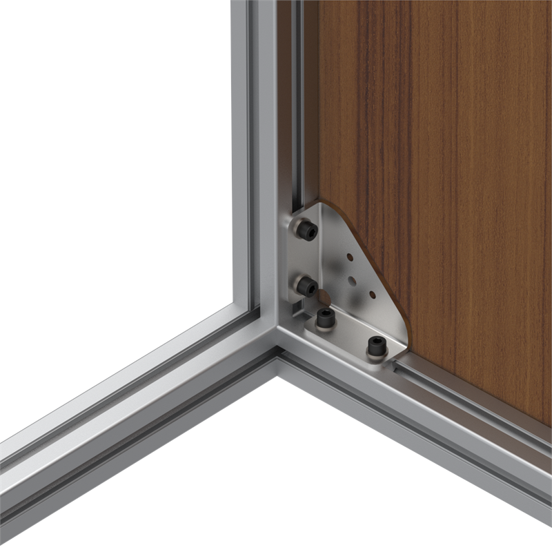 Kampinė atramos tvirtinimo detalė