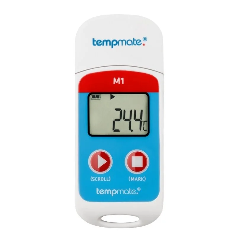 USB termoregistratorius Tempmate M1 su LCD ekranu IP67