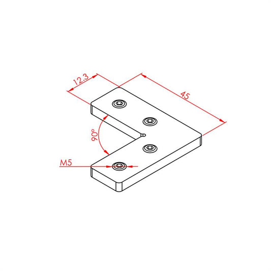 S6 Jungimo elementas 25x25  90°