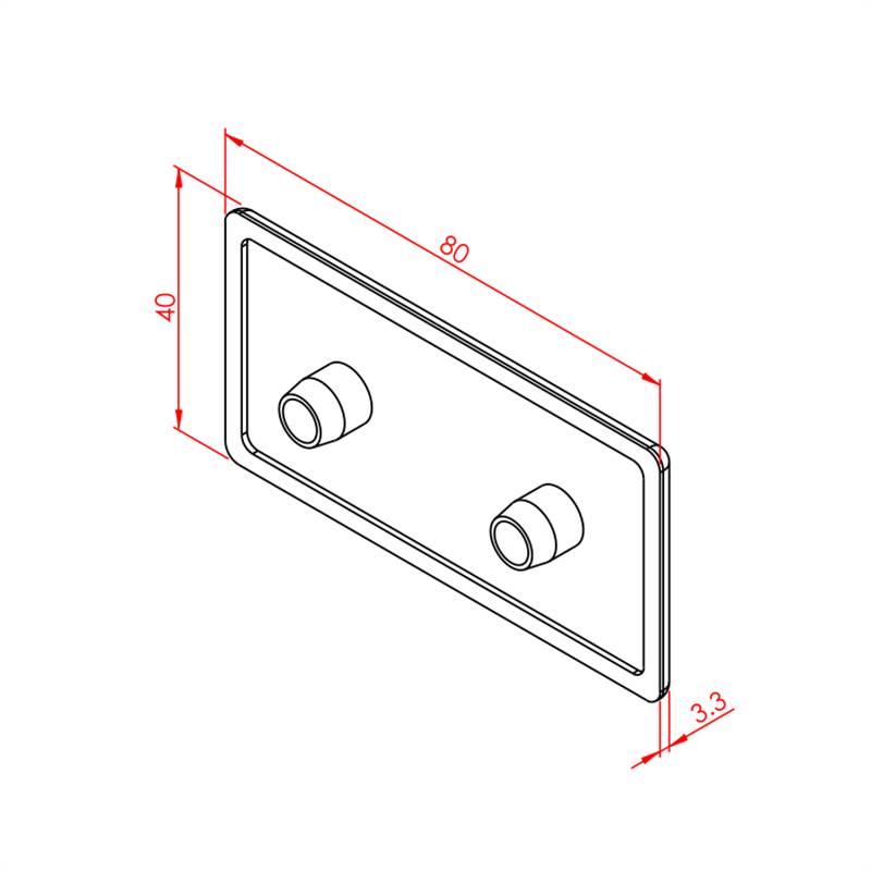 Galinis profilio 40x80 dangtelis S10