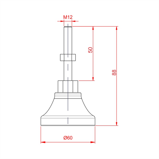 Plastikinė koja M12